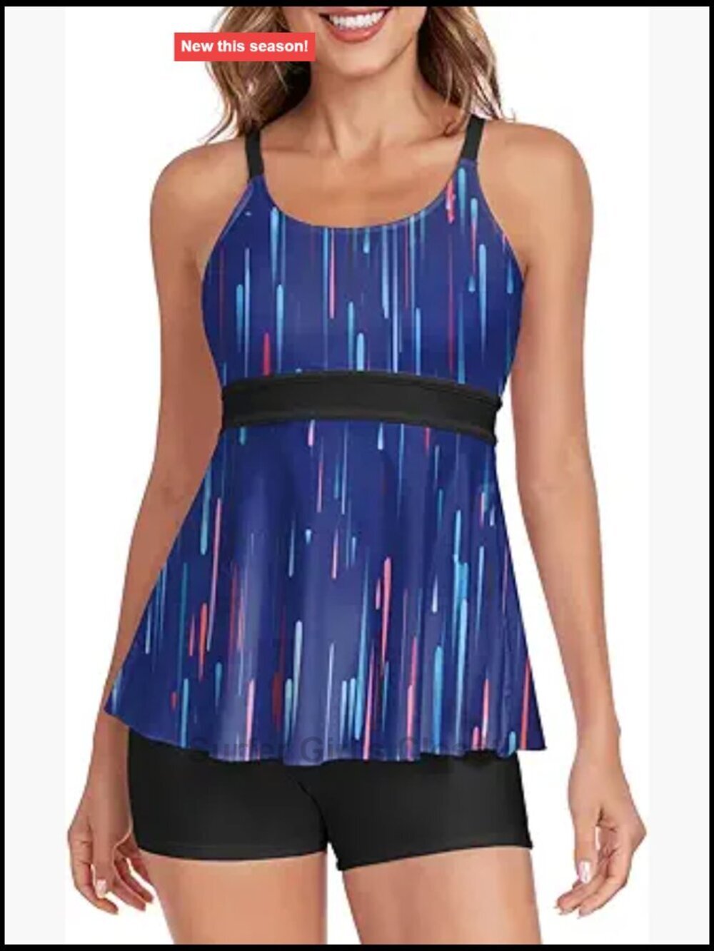Tummy Control Tankini with Boyshort Bathing Suit